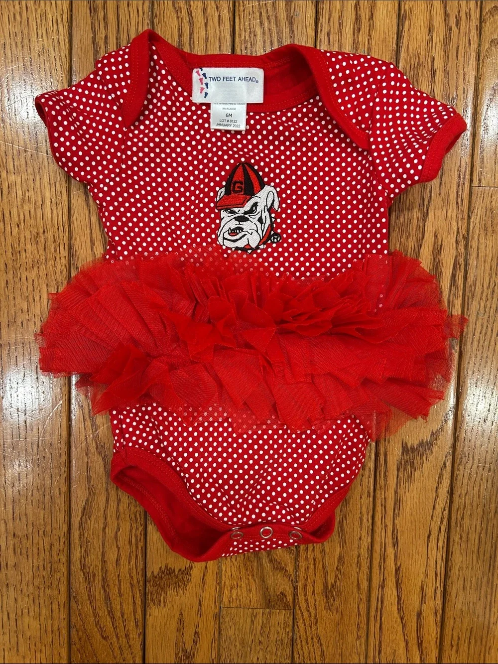 Red Polka Dot Baby Tutu Onesie